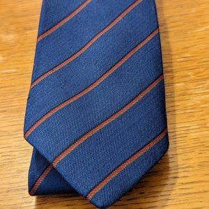 Vintage Zegna Dark blue striped necktie
